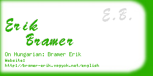 erik bramer business card